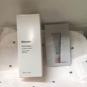 NEW Glossier Futuredew Oil Serum Hybrid and moisturizer sample